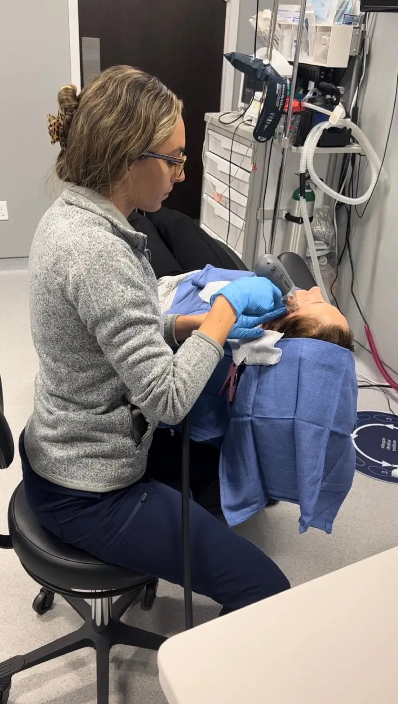 RF microneedling treatment at Bergen Eyelids