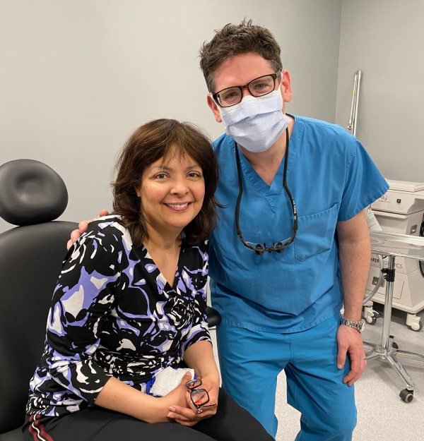 Dr Landmann with his patient at Cosmetic & Reconstructive Eyelid Surgery in River Edge, New Jersey.